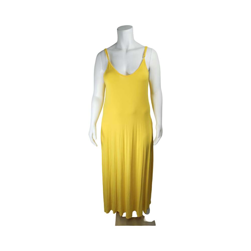 Yellow Sleeveless Maxi Dress Plus Size Sz. XL